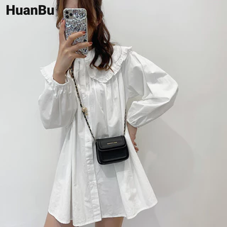 Túi đeo chéo nữ Huan Bu Hàn Quốc mini thời trang mới họa tiết đơn giản thời trang túi vuông nhỏ thông thường