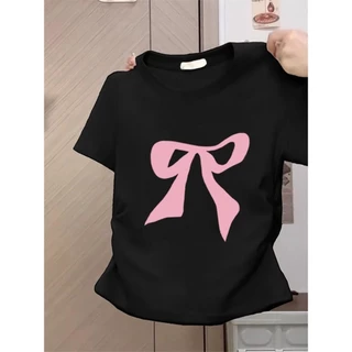 Áo baby tee Ao thun trơn form ôm babytee  Áo thun Cotton nguyên chất mùa hè Phong cách mới Slim-fit Chính hãng có nếp nhăn vai ngắn tay T @