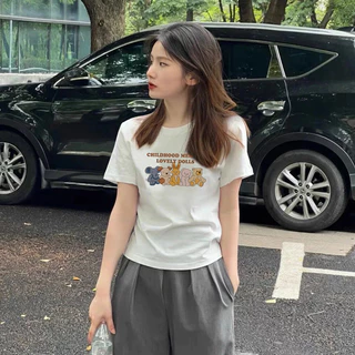 Áo thun nữ croptop baby tee cotton 100% vải cao cấp tiêu chuẩn xuất khẩu GUGUNO