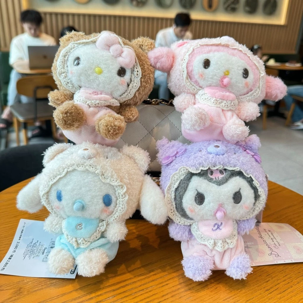 Sanrio Gấu Series Sang Trọng Móc Khóa Dễ Thương Kuromi Hello Kitty Giai Điệu Cinnamoroll Đồ Chơi Nhồi Bông Quà Tặng Sinh Nhật
