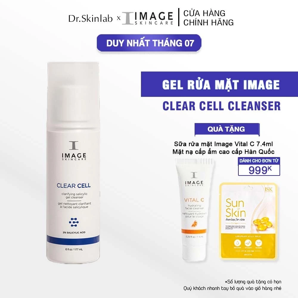 Sữa rửa mặt cho da dầu mụn Image Skincare Clear Cell Salicylic Gel Cleanser 177ml (new)