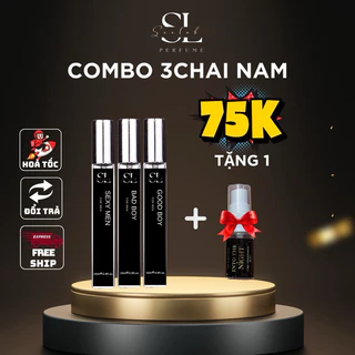 [chiết 10ml] Combo 3 chai nước hoa nam 10ml kèm quà tặng - Cuốn hút, Tự tin, Quyến rũ, Thanh mát - Seelab [new]