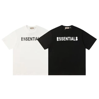 Phong Cách Mới Cotton Nguyên Chất Essentials FEAR OF GOD FEAR OF FOG Áo Thun Tay Ngắn Phong Cách Mới