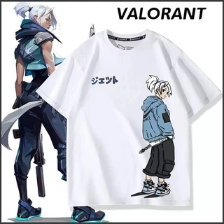 Yg VALORANT Jett Vải Cosplay 3D Mùa Hè Áo Thun Anime Tay Ngắn