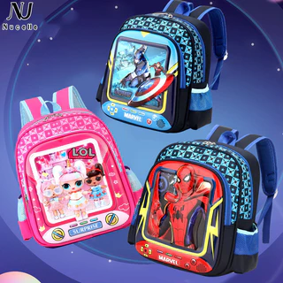 Nucelle Hoạt Hình Mới schoolbag Học Sinh Tiểu Học Người Nhện Trẻ Em schoolbag Công Chúa Tuyết Ba Lô Mẫu Giáo