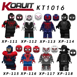 Tương thích với LEGO Super Heroes Spider-Man Song Vũ trụ Gwen lắp ráp khối xây dựng đồ chơi cậu bé nhân vật nhỏ