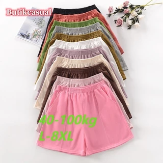 Quần short cotton nữ thời trang Quần ngắn ống rộng mùa hè sinh viên dáng ôm giải trí thể thao quần nóng bỏng