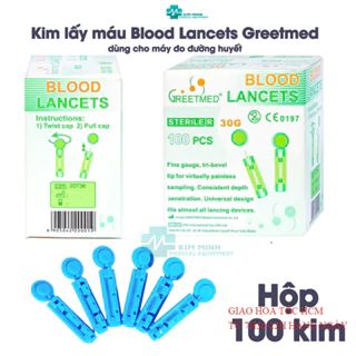 Kim chích tiểu đường Greetmed hộp 100 kim, hạn sử dụng xa.