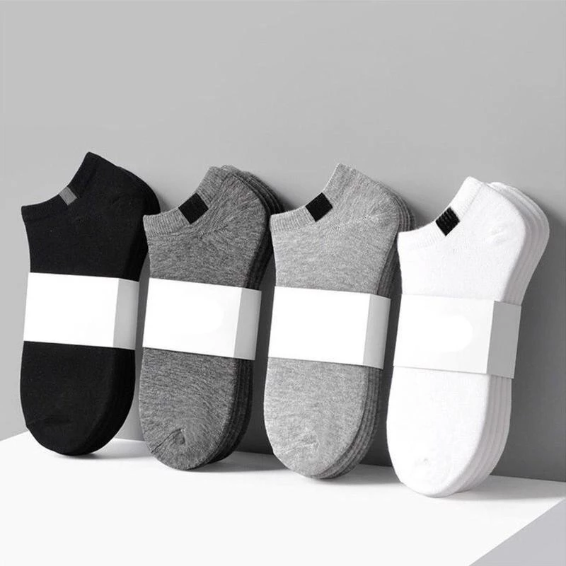 Combo 10 Đôi Tất Nam/Nữ, Vớ Cổ Ngắn Trơn Đen Trắng Kháng Khuẩn-Thoáng Khí Gia Dụng Số 1 Việt Nam