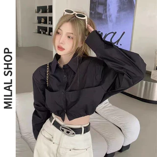 Áo chống nắng nữ mùa hè mới siêu crop Top dài tay