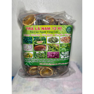 Trà lá nam 12 vị (gói 500g), trà giảm cân, trà thảo dược, giảm mỡ bụng, ổn định huyết áp, giảm mỡ