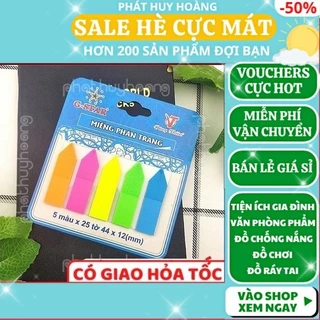 Combo 125 tờ phân trang Gstar , giấy note trang mỗi màu 25 tờ cực tiện lợi giá rẻ 📑 FREESHIP 🚚 - Phát Huy Hoàng