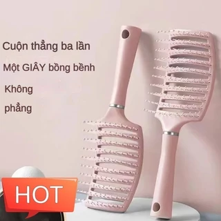 Lược cong lớn lông tơ, lược massage túi khí, lược chải tóc xoăn, dụng cụ tạo kiểu massage, lược gia dụng massage không khí đệm tóc nữ dài xoăn