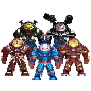 Tương thích với Lego Avengers Anti-Hulk Iron Man Reloaded Mecha Patriot War Robot Búp bê người lớn