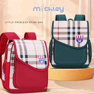 Túi đi học MICHLEY dành cho bé trai và bé gái, ba lô trẻ em, túi đi học bảo vệ cột sống giảm gánh nặng cho học sinh tiểu học
