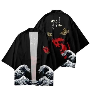 Zen Ba Tsuru ❥ ❈ in hình trang phục samurai Haori Kimono Nữ nam anime Nhật Bản Quần áo đường phố Châu Á Cosplay Cardigan yukata