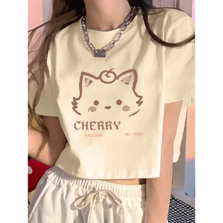 Áo thun nữ croptop baby tee cotton 100% vải cao cấp tiêu chuẩn xuất khẩu GUGUNO