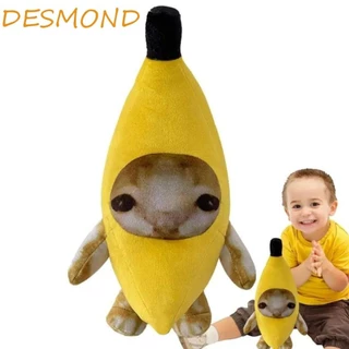 Đồ chơi nhồi bông hình mèo chuối DESMOND, Búp bê mèo chuối Happy Cat Happy Cat Đồ chơi nhồi bông, Búp bê nhồi bông vui nhộn sang trọng 20-30cm Đồ chơi động vật chuối khóc cho mèo Đồ chơi bé gái Quà tặng Giáng sinh