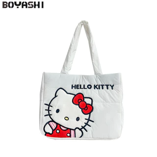 Boyashi Nhật Bản Sanrio túi xách tay hoạt hình dễ thương túi tote di động sinh viên đi lại túi vải xuống túi đeo vai