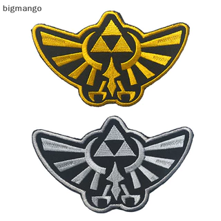 Bigmango Cánh Tay Zelda Huyền Thoại Thêu Velcro Miếng Dán Liên Kết SHIELD BADGE Chiến Thuật Quân Sự Ngoài Trời Ba Lô Vải Miếng Dán WED