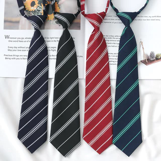 Jk Tie Nữ Sọc Sinh Viên Nhật Bản Lười Free Tie Preppy Phong Cách Áo Sơ Mi Đồng Nhất Cà Vạt dk Bé Trai Phù Hợp Với Phụ Kiện Thường Ngày