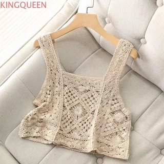 Kingqueen Nữ Móc Camisoles Không Tay Mùa Hè Lưng Rỗng Ra Cổ Chữ V Bralette Áo Crop Tops Vô Hình