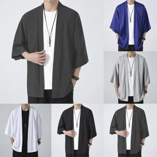 Phong Cách Vintage Nam Yukata Kimono Áo Sơ Mi Áo Sơ Mi Áo Khoác Cardigan Áo Khoác Ngoài
