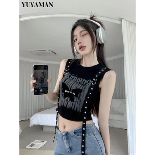 YUYAMAN áo phông áo thun nữ croptop baby tee Đơn giản hàn quốc Thể thao Dễ thương A29J227 19Z240510