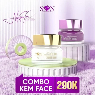 🍂Combo Kem Face Nám Tím S.O.N Nguyễn Tiên Mờ Nám Trắng Da Tặng Cao Bưởi