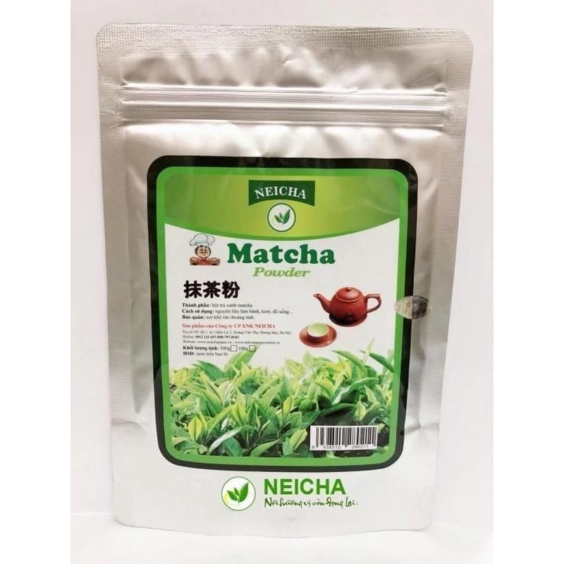 Bột Matcha/ Bột Trà Xanh hiệu mũ trắng Neicha 500g/100g xuất xứ Đài Loan