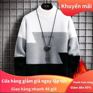 Hàng Mới Về Mới Áo sweater Cổ Cao Dày Dặn Thời Trang Thu Đông Cho Nam