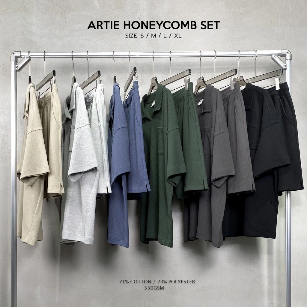 Set Áo Polo Và Quần Tổ Ong | ARTIE Honeycomb Set | 3T Streetwear