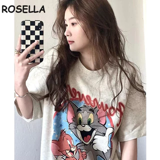 Rosella áo phông áo thun nữ croptop baby tee Thời trang Vintage xu hướng Casual WTX2430IE6 19Z240510