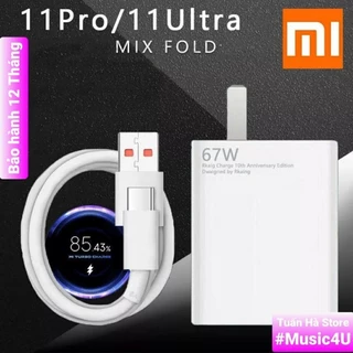 Củ sạc siêu nhanh Xiaomi 67W USB Type C GaN Tubro cho Mi 11 11T 12 12X 13 Pro Ultra Tuấn Hà Store