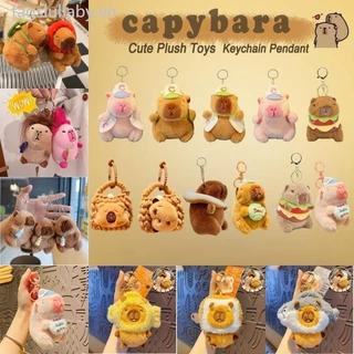 Capybara Móc Khóa Màu Hồng Nâu Ếch Ba Lô Capybara Móc Chìa Khóa Sang Trọng Đồ Chơi Trẻ Em Quà Tặng Búp Bê Ba Lô Mặt Dây Chuyền