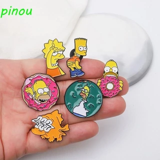 Pinou Men Chân Hoạt Hình Sitcom Túi Quần Áo Thời Trang Ve Áo Huy Hiệu Trẻ Em Bộ Sưu Tập Trang Sức Accesorios Hợp Kim Unisex Trang Sức Quà Tặng Huy Hiệu Truyện Tranh