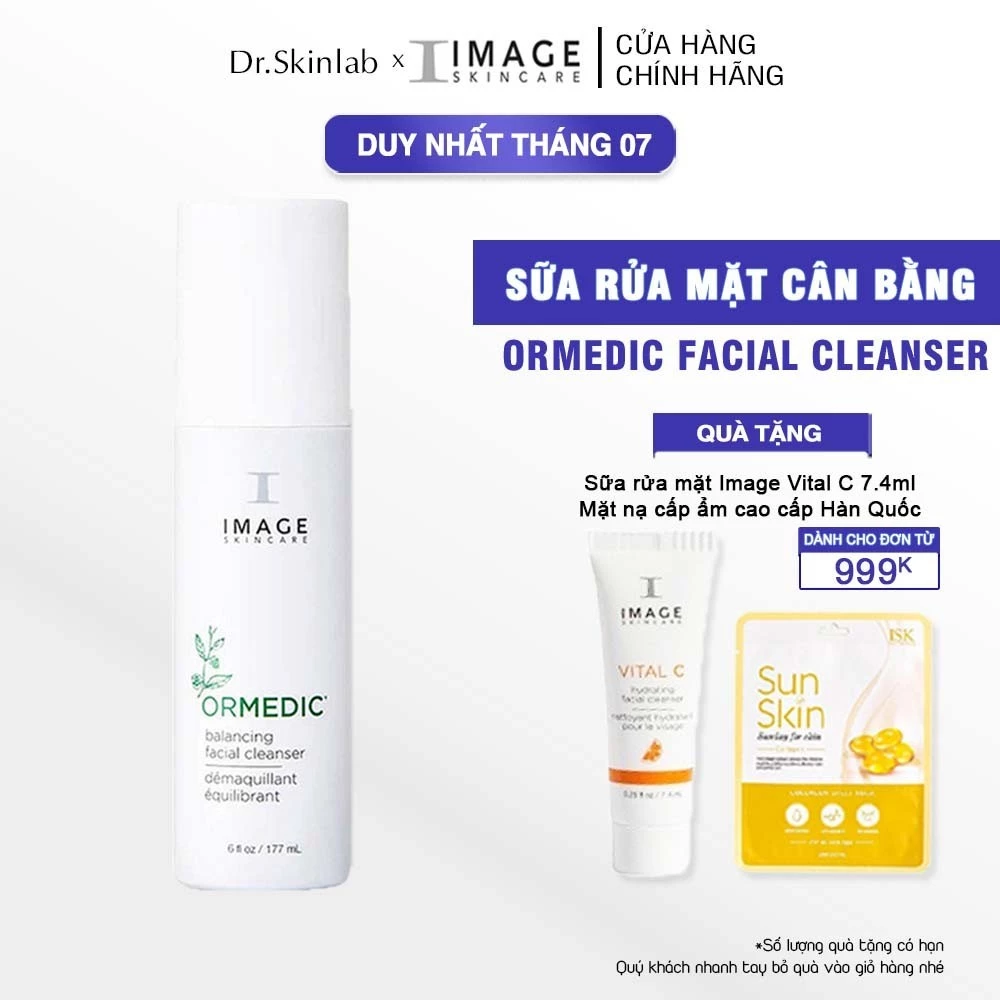 Sữa rửa mặt dịu nhẹ, cân bằng da Image Skincare Ormedic Balancing Facial Cleanser 177ml