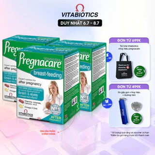 Combo 3 Hộp Viên Uống Cho Phụ Nữ Cho Con Bú Vitabiotics PREGNACARE Breast-feeding Bổ Sung Dinh Dưỡng