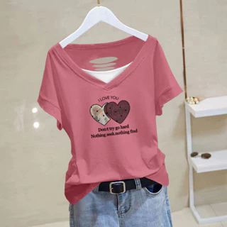 Phiên Bản Hàn Quốc Áo Thun Cotton Ngắn Tay Mùa Hè Phong Cách Mới Thời Trang Đơn Giản Slim-Fit Tất Cả Trận Đấu Rời Ôm Hơn Nhìn Thời Trang