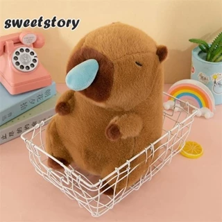 Gấu Bông Chuột Lang Capybara chảy mũi siu đáng yêu, Chuột Lang nước đeo balo rùa lông siu mượt sweetstory