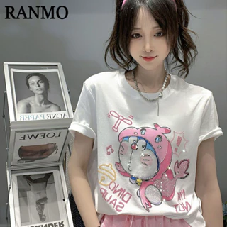 RANMO áo sơ mi nữ áo kiểu hàn quốc Fashion Thoải mái trendy ins WCS24414J0 18Z240428