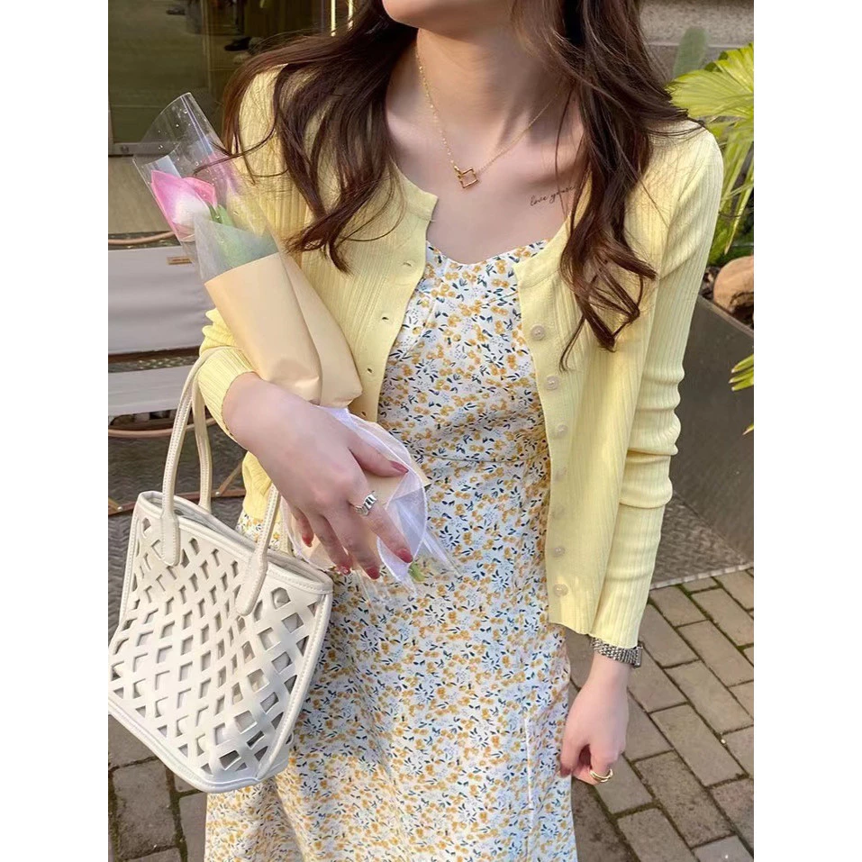 YAYUAN Short Knitted Cardigan Women's