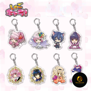 Shugo Chara Acrylic Móc Khóa Hinamori Amu Tsukiyomi Ikuto Hoshia Utau Nhân Vật Mặt Dây Chuyền Móc Chìa Khóa Túi Mặt