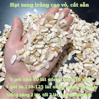 Hạt sang, hạt sành trắng rừng Tây Bắc cạo vỏ cắt lát. Hạt sang chữa đau dạ dày đại tràng đi ngoài phân lỏng người H.Mông