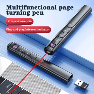 Bút lật không dây 2.4GHz PPT Trượt USB Sạc Clicker cho Powerpoint Trình bày Con trỏ Hỗ trợ tùy chọn hiển thị nguồn