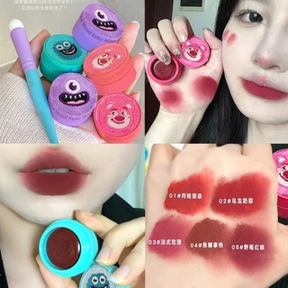 Kememood Plush Shell Đóng Hộp Môi Đất Sét Matte Velvet Lip and Cheek Dual Use Lipstick Blusher Chống Thấm Nước Son Bóng Dễ Màu