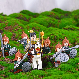 Người Lính Lắp Ráp Đồ Chơi Ma Chao Xiahou Huang Năm Anh Hùng Nhỏ Kỵ Binh Dianwei Tương Thích Lego Ba Vương Quốc Hổ Tướng Minifi