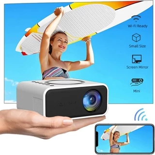 Máy chiếu Mini LED Máy chiếu Video di động Proyector 320 * 240P Tương thích với màn hình không dây Mirroring Home Media Player cho trẻ em