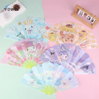 Yowei Hoạt Hình Dễ Thương Anime Sanrio Kuromi My Melody Cinnamoroll Bảy Gấp Quạt Di Động Mùa Hè Gấp Quạt Quà Tặng Cho Trẻ Em Học Sinh VN