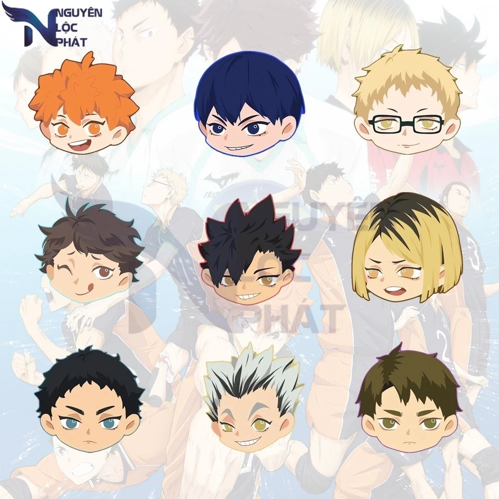 Acrylic Trâm Haikyu Anime Sáng Tạo Hoạt Hình Dễ Thương Huy Hiệu Quần Áo Túi Trang Trí nlp shop anime